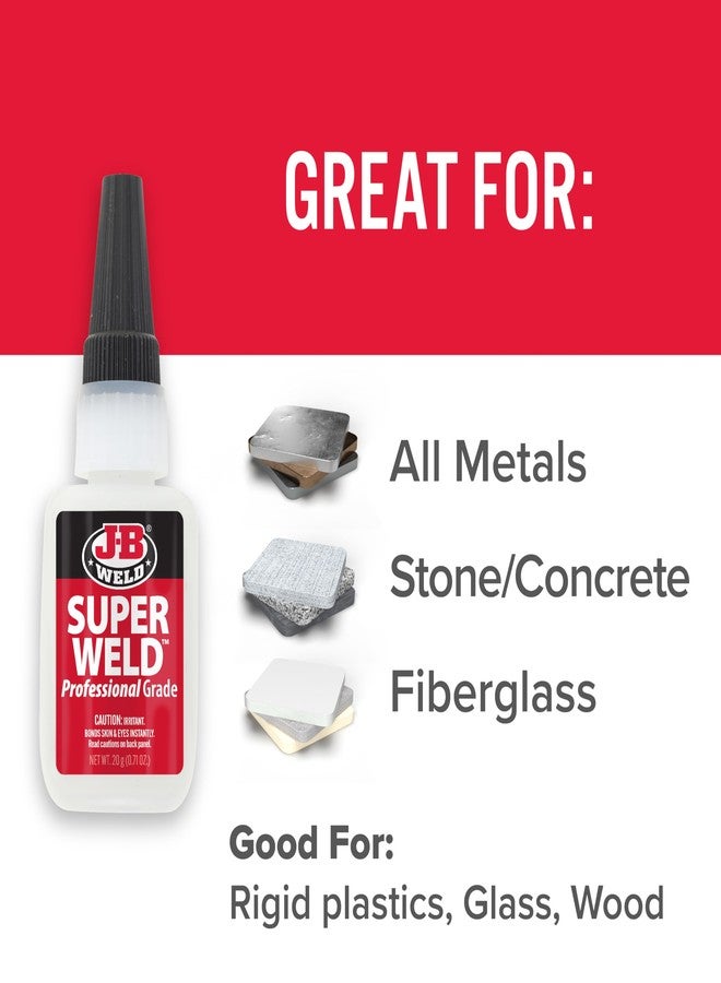 J-B Weld 33120H SuperWeld Glue - Clear Super Glue - 20g - Image 5