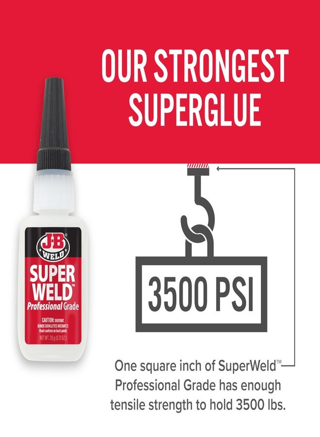 J-B Weld 33120H SuperWeld Glue - Clear Super Glue - 20g - Image 2