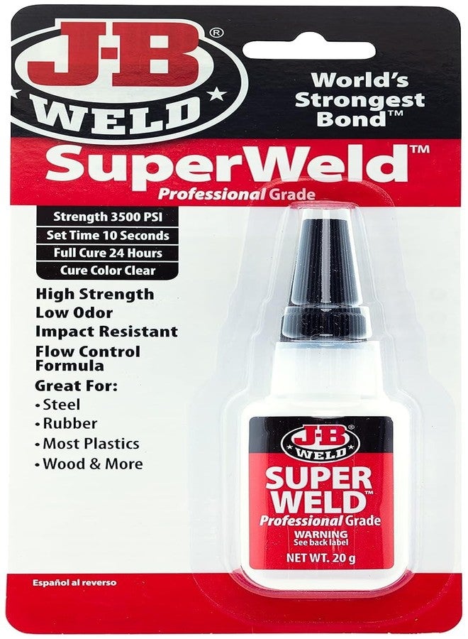 J-B Weld 33120H SuperWeld Glue - Clear Super Glue - 20g - Image 1