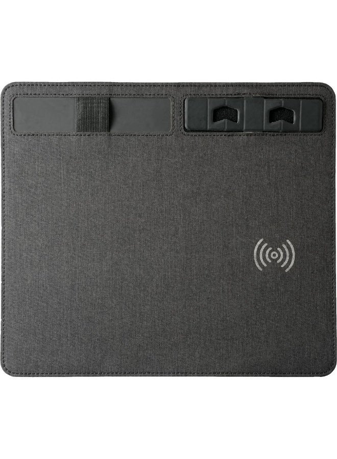ALLTEC Multifunctional Wireless Charging Mouse Pad with Phone Stand & Organizer - Image 2