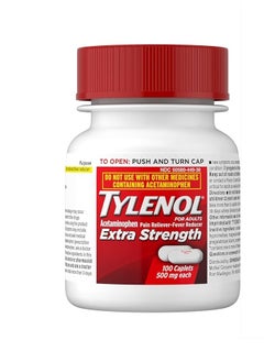 TYLENOL Extra Strength Pain Reliever and Fever Reducer Caplets, 500 mg ...