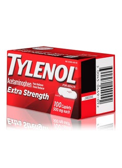 TYLENOL كبسولات مسكنة للألم ومخفضة للحمى ذات قوة إضافية، 500 ملغ من حبوب أسيتامينوفين لتخفيف آلام الصداع وألم الظهر وألم الأسنان وتخفيف آلام التهاب المفاصل الطفيفة؛ 100 قيراط  - Image 3
