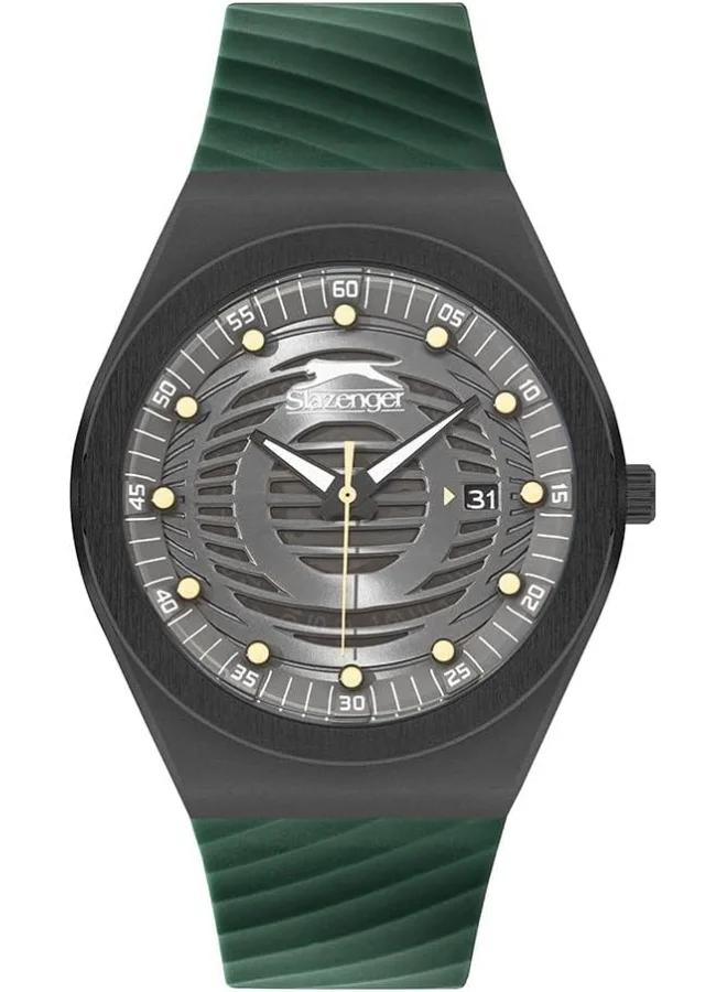 Slazenger SLAZENGER Men's Watch, Analog Display and Silicone Strap - SL.9.2221.1.06, Green