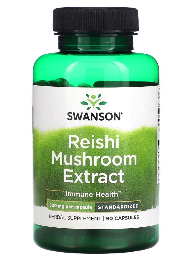 Reishi Mushroom Extract Standardized 500 mg 90 Capsules