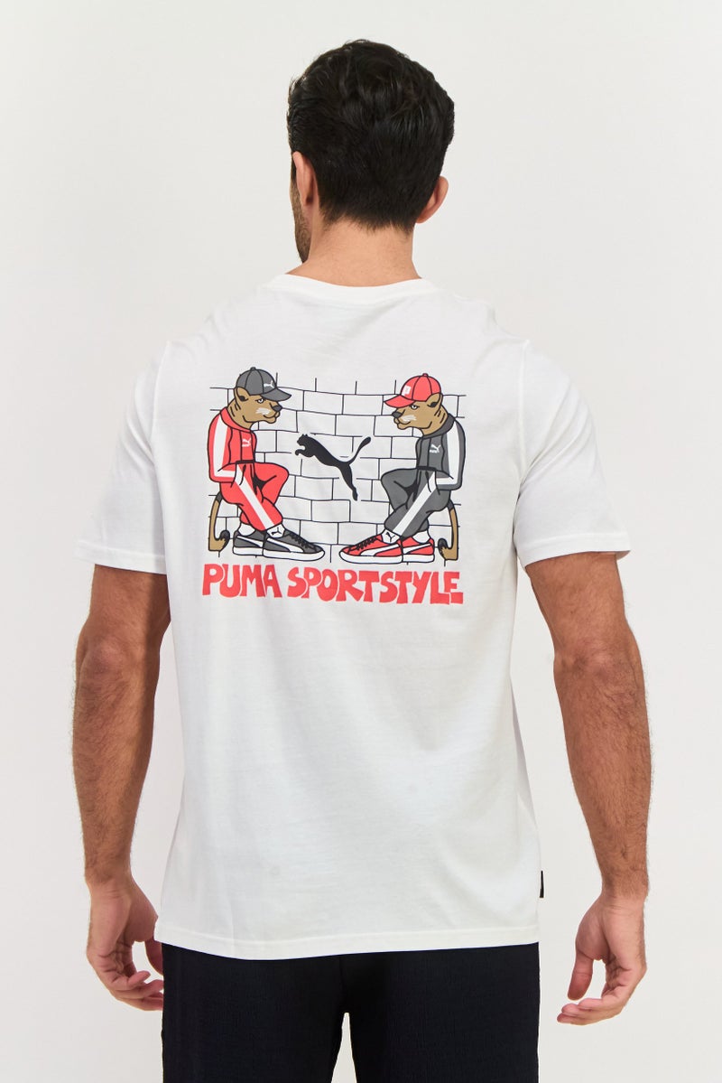 PUMA Men Sportswear Fit Short Sleeve Training T Shirt, White - Image 4
