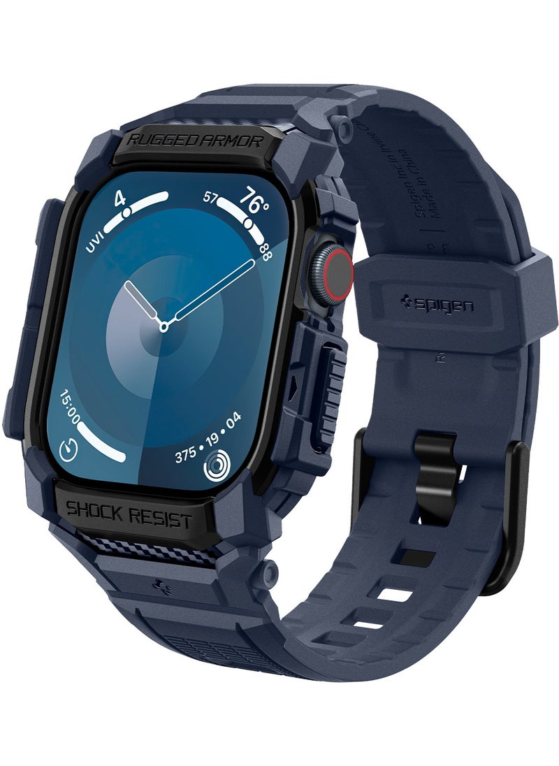 Spigen Rugged Armor Pro for Apple Watch Series 10 (46mm) Case with Band - Navy Blue  - Image 1