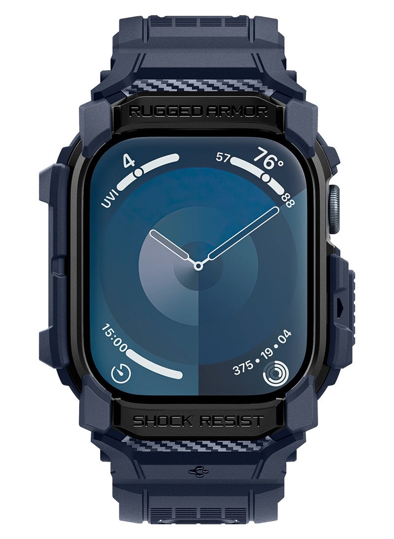 Spigen Rugged Armor Pro for Apple Watch Series 10 (46mm) Case with Band - Navy Blue  - Image 3