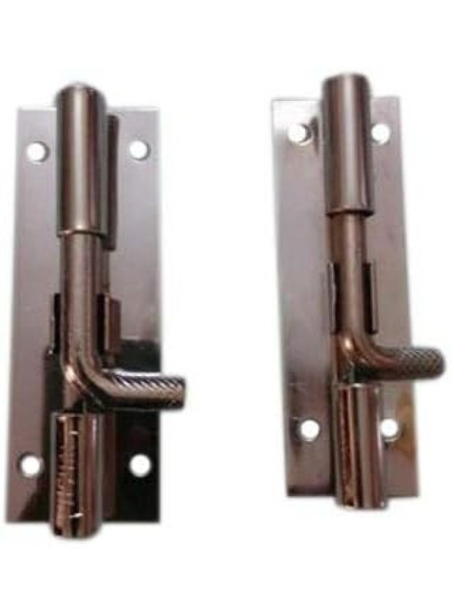 NJM Chrome Plated Tower/Barell Bolt 4 Inch Height Heavy Made in India, 2 pieces - Image 2