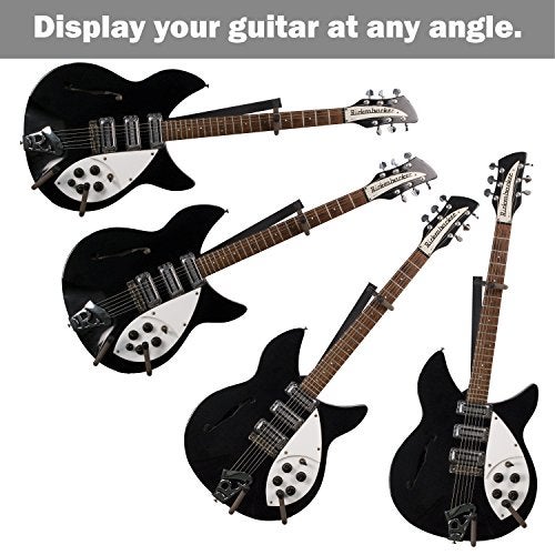 String Swing Horizontal Electric Guitar Holder for Normal or Headless Solid, Hollow and Semi-Hollow Bodied Guitars Wall Mount. Up to 15lbs (BCC151-N-FW) - Image 3