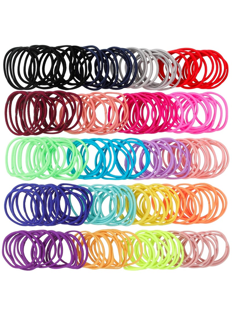 VIUAUAX Baby Hair Ties for Girls - 240Pcs Small 1" Elastic Toddler Hair Ties Ponytail Holders Hair Ties for Baby Girls Infants Kids Hair AccessoriesChildren's rubber bands, baby hair bands, small rubber bands for tying hair, towel bands that do not damage hair, good elasticity, girls' hair bands  - Image 1