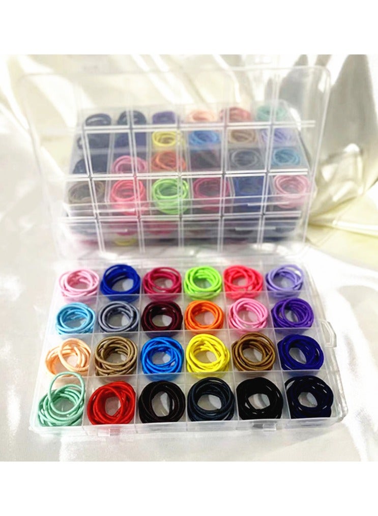 VIUAUAX Baby Hair Ties for Girls - 240Pcs Small 1" Elastic Toddler Hair Ties Ponytail Holders Hair Ties for Baby Girls Infants Kids Hair AccessoriesChildren's rubber bands, baby hair bands, small rubber bands for tying hair, towel bands that do not damage hair, good elasticity, girls' hair bands  - Image 2