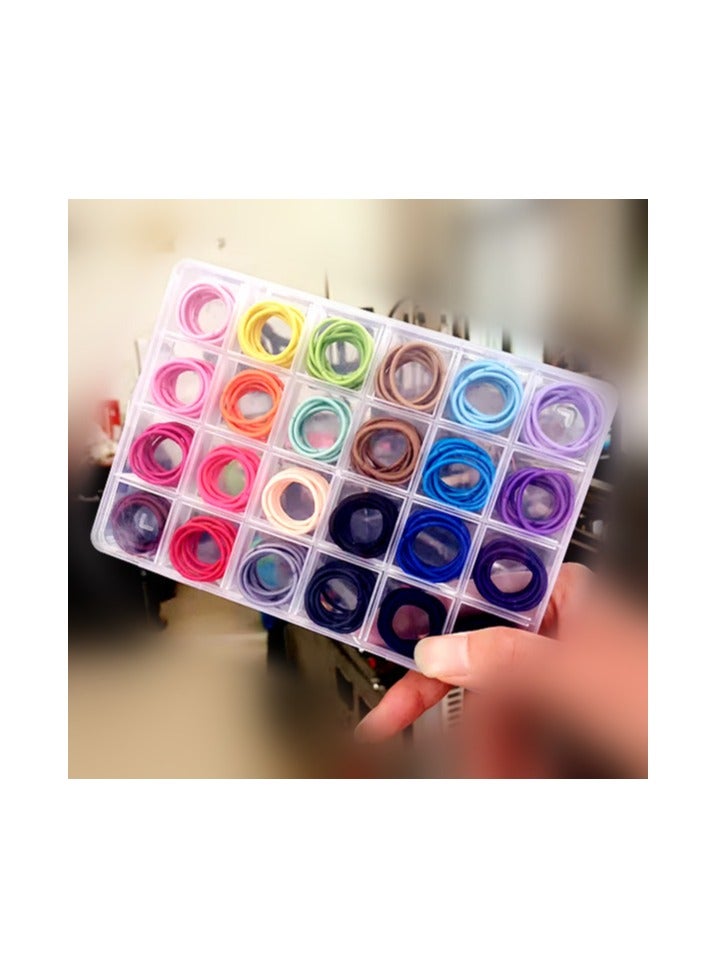VIUAUAX Baby Hair Ties for Girls - 240Pcs Small 1" Elastic Toddler Hair Ties Ponytail Holders Hair Ties for Baby Girls Infants Kids Hair AccessoriesChildren's rubber bands, baby hair bands, small rubber bands for tying hair, towel bands that do not damage hair, good elasticity, girls' hair bands  - Image 4
