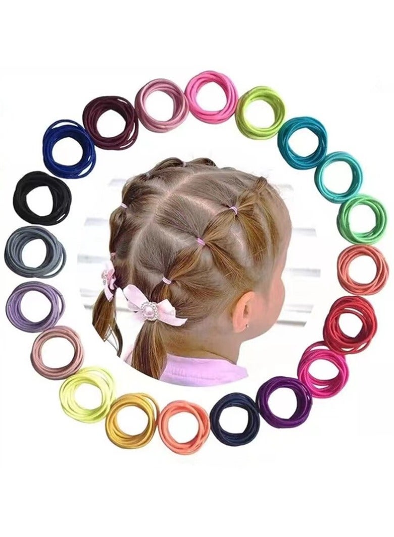 VIUAUAX Baby Hair Ties for Girls - 240Pcs Small 1" Elastic Toddler Hair Ties Ponytail Holders Hair Ties for Baby Girls Infants Kids Hair AccessoriesChildren's rubber bands, baby hair bands, small rubber bands for tying hair, towel bands that do not damage hair, good elasticity, girls' hair bands  - Image 5
