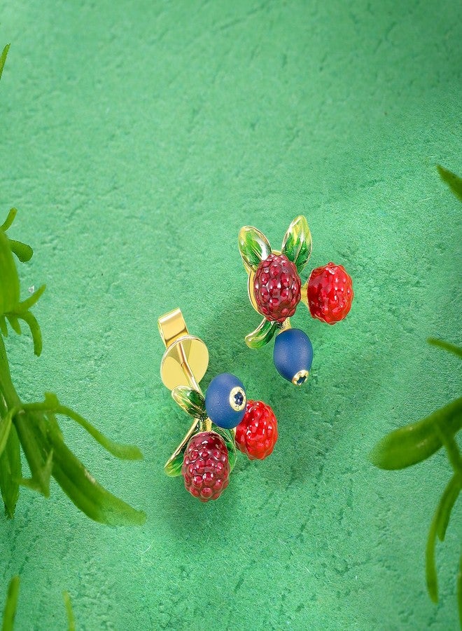 Santuzza 925 Sterling Silver Gemstone Enamel Flower Earrings, Sterling Silver enamel, No Gemstone - Image 3
