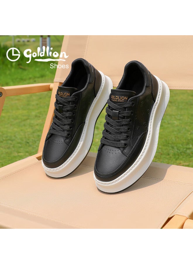 Goldlion Men's Shoes, Spring Classic Sneakers, Thick-soled Heightening Comfortable Versatile Casual Shoes, G578510344aae, Black, Size 43 - Image 3