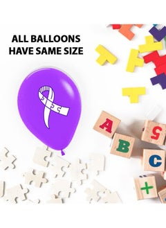 PRINTSHOP4ME Autism Awareness Balloons for Schools, Parties and Events - Puzzle Piece and Ribbon Design Balloons - Celebrate World Autism Day - Autism Acceptance Balloons  - Image 3