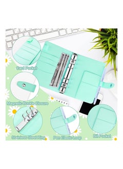 KASTWAVE Budget Binder with Cash Envelopes, A6 Stitching PU Leather Zipper Envelopes and Sheets, 12pcs for Saving Money, Organizer System  - Image 3
