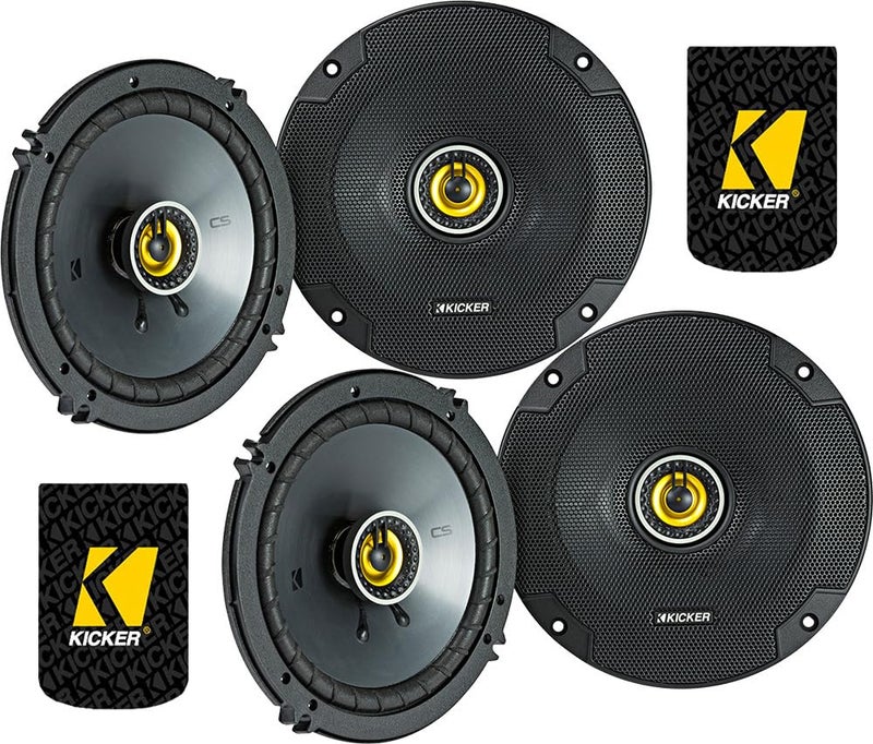 KICKER 46CSC654 - Two Pairs of CS-Series CSC65 6.5-Inch (160mm) Coaxial Speakers, 4-Ohm (2 Pairs) - Image 1