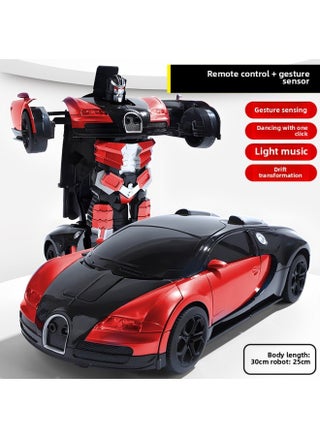 Gesture Induction Deformation Remote Control Car Children's Large Charging Racing King Kong Robot Boy Voice Control Toy-Color:Upgraded 2 Sets Of Batteries (90 Minutes Of Battery Life + Lifetime Warranty + Remote Control Screwdriver) - Large 28cm - Red + Gadi [remote Control + Gesture Sensor] - pzsku/ZDB9E9D70306DB57AE387Z/45/1745598267/7aaf7a41-f6e5-4bae-9178-1aa891d2b036