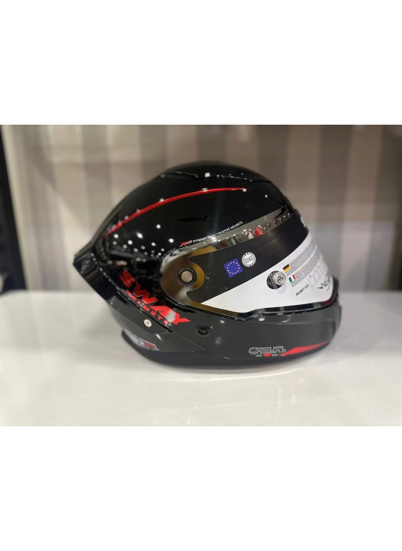 sway Helmet Sw 850 Black/red Full Face  - Image 3