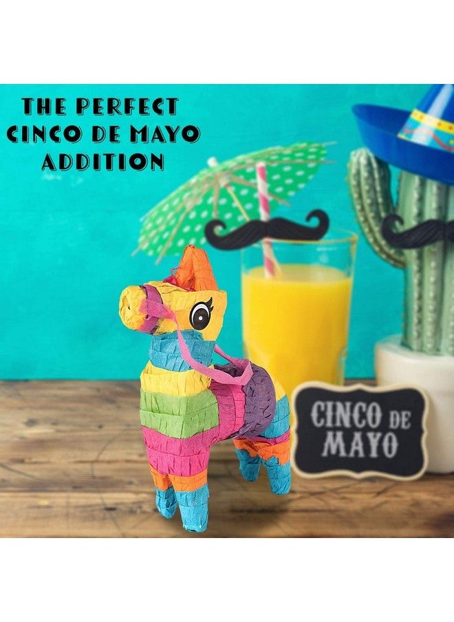 Neliblu Set Of 3 Mini Donkey Pinatas 4"X7" Inches Fiesta Party Decorations Cinco De Mayo Pinata Party Favors Party Supplies And Centerpieces Fiesta Decorations  - Image 4