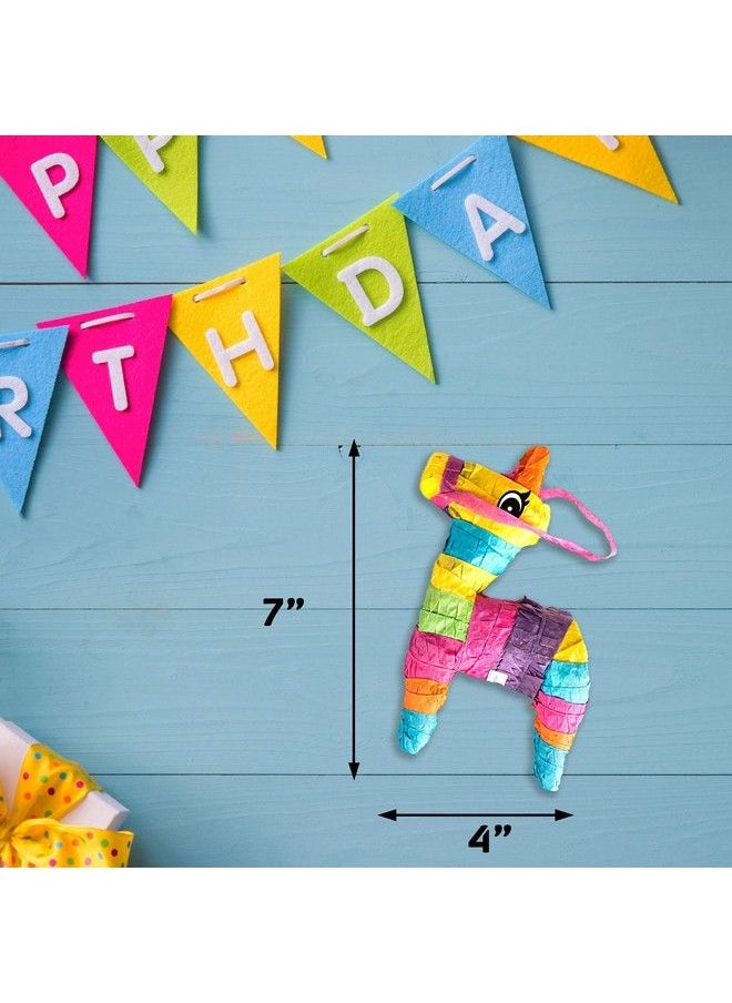 Neliblu Set Of 3 Mini Donkey Pinatas 4"X7" Inches Fiesta Party Decorations Cinco De Mayo Pinata Party Favors Party Supplies And Centerpieces Fiesta Decorations  - Image 5