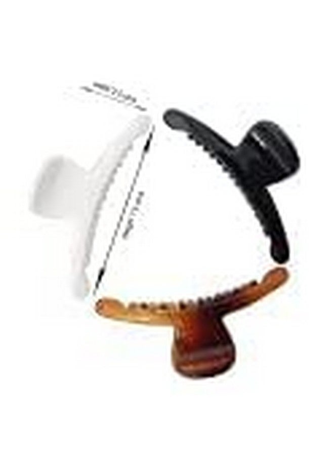 بيردوير مخلب كليب الفك منحني جامبو كبير الفاصل فراشة لا زلة قبضة أسود، أبيض، تورت، كبير، للنساء / الفتيات حزمة من 3 - Image 3