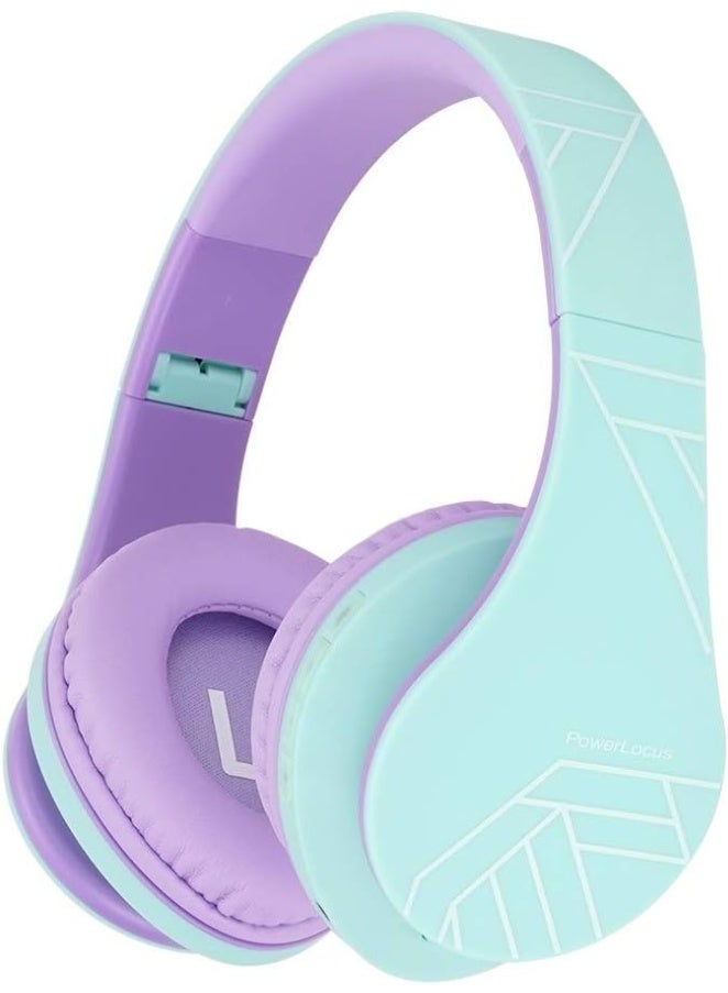 PowerLocus Kids Headphones, P2 Bluetooth Headphones for Kids with Volume Limit 85DB, Kids Wireless Headphones Over Ear with Microphone, Foldable, Carry Case, Micro SD/TF for iPhone/iPad/Laptop/PC/TV - Image 1
