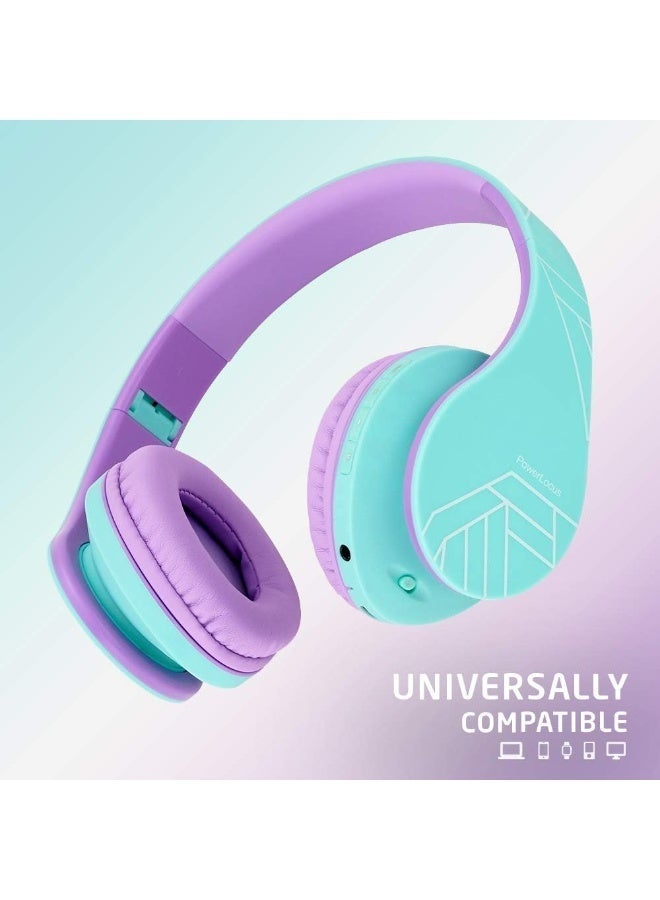 PowerLocus Kids Headphones, P2 Bluetooth Headphones for Kids with Volume Limit 85DB, Kids Wireless Headphones Over Ear with Microphone, Foldable, Carry Case, Micro SD/TF for iPhone/iPad/Laptop/PC/TV - Image 4
