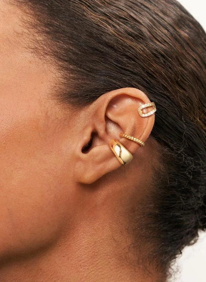 Take Two 3-Piece Non Piercing Hoop Earrings Set