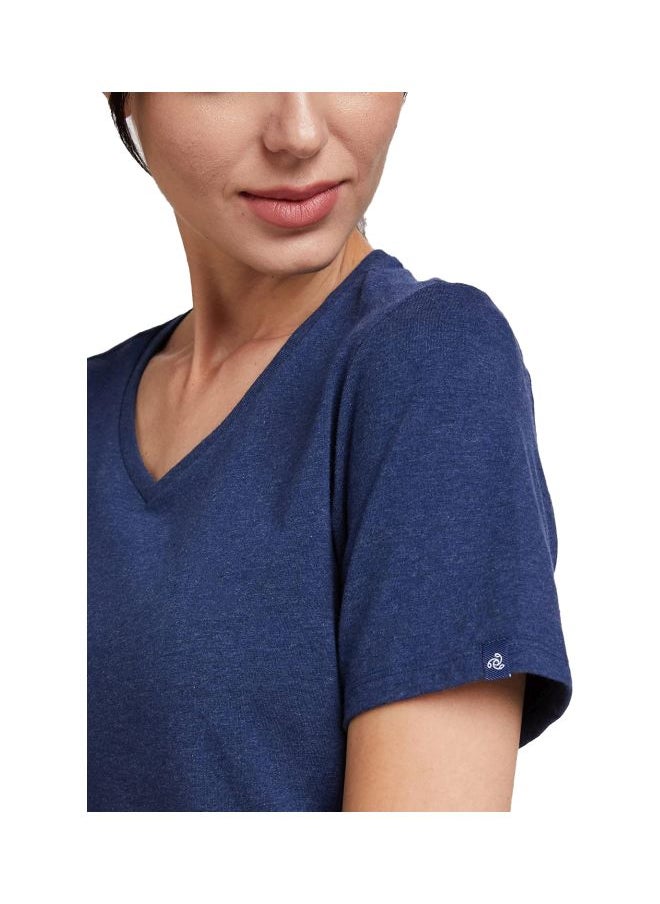 JOCKEY - Jockey 1359 Women Super Combed Cotton Elastane Stretch Regular Fit Solid V Neck Half Sleeve T Shirt - Image 1