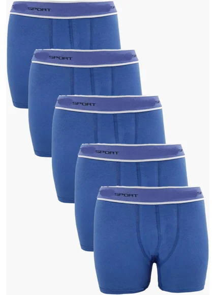 Hepsine Rakip Competing All, 5-Piece Men's Cotton Sports Boxer, Lycra, Flexible, Comfortable with Additional Mesh Piece