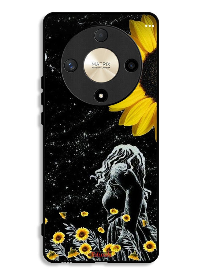 Tolwak Honor X9b Protective Case Cover Girl Look At Moon Art - Image 1
