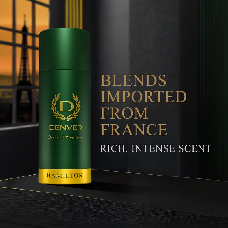دنفر بخاخ مزيل العرق للجسم من دنفر هاميلتون للرجال - 150 مل | بخاخ للجسم برائحة تدوم طويلاً - Image 5