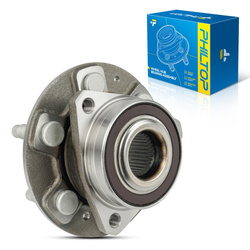 PHILTOP 512593 FWD 4WD Front Wheel Hub Assembly Fit for Chevrolet Traverse 20182022 GMC Acadia 20172022 Cadillac XT5 20172022 Buick Enclave Cadillac XT6 6 Lugs Wheel Hub Bearings WABS