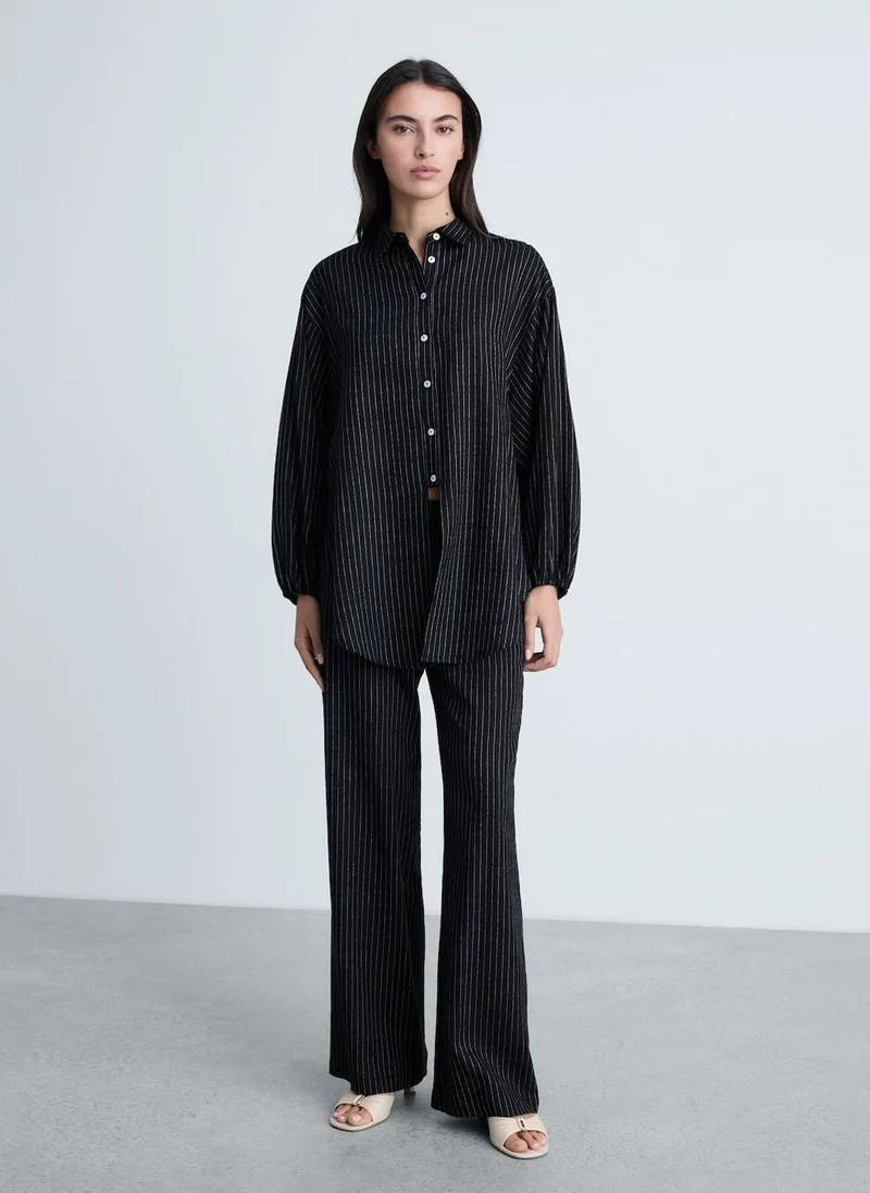 MANGO Stripped Knot Regular Fit Shirt