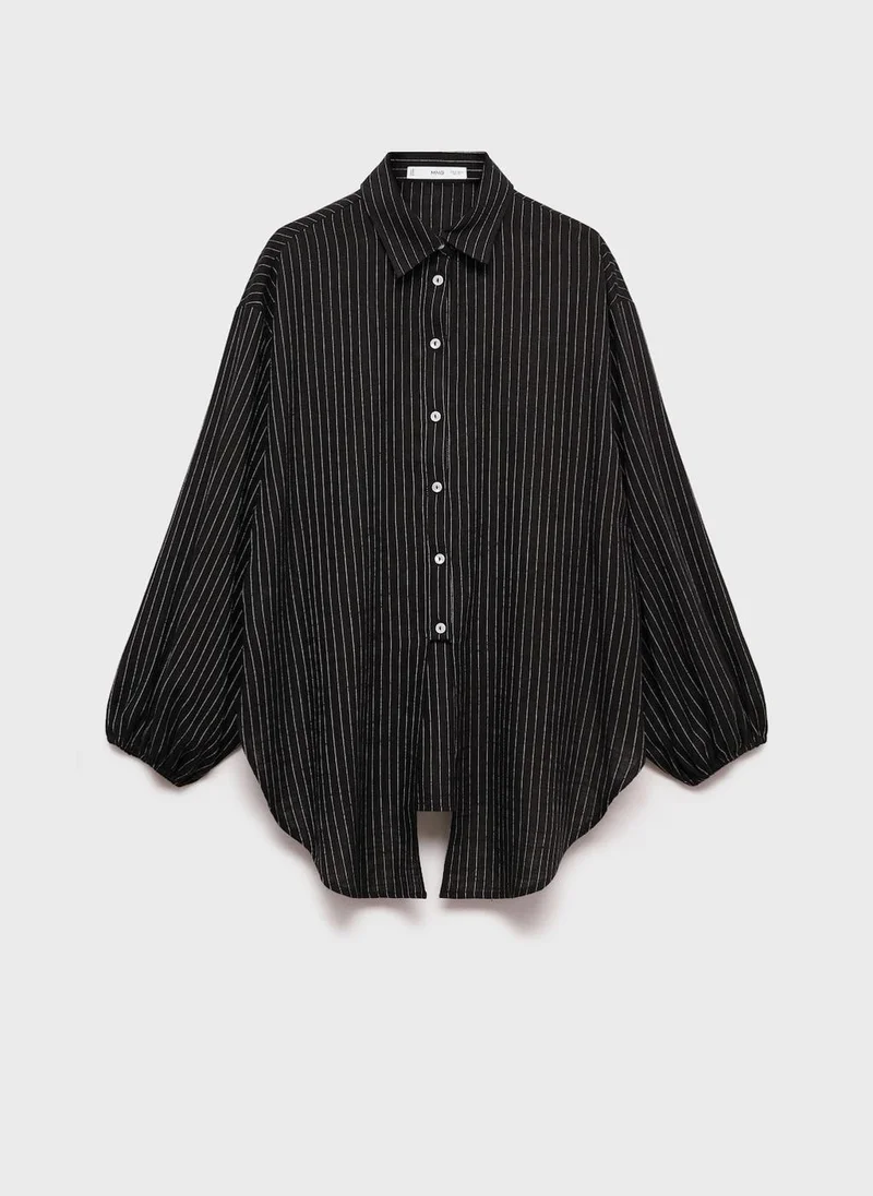 MANGO Stripped Knot Regular Fit Shirt
