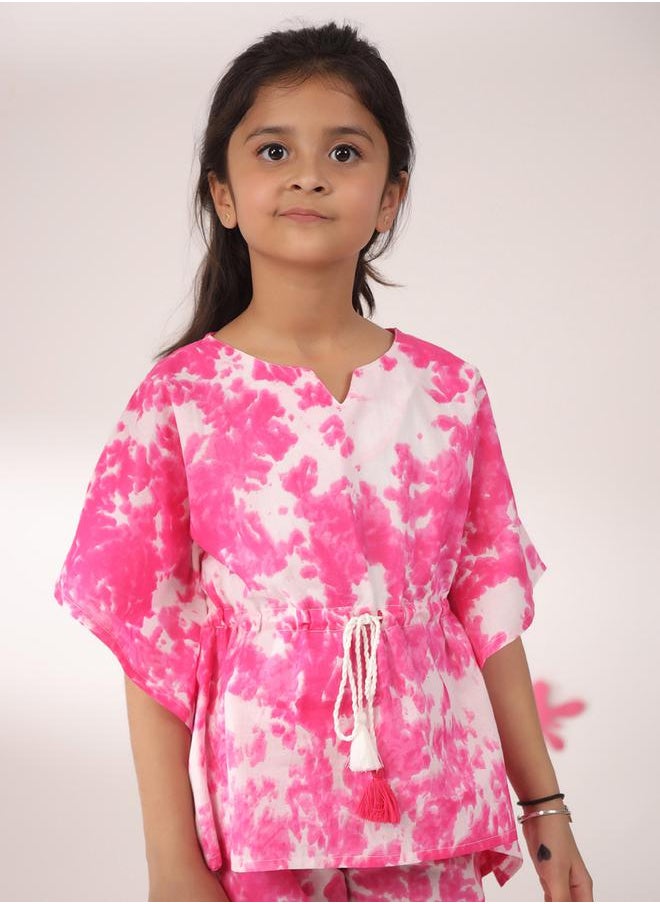 sanskrutihomes Tie-Dye Print Drawstring Top and Pyjama Set by Styli  - Image 5