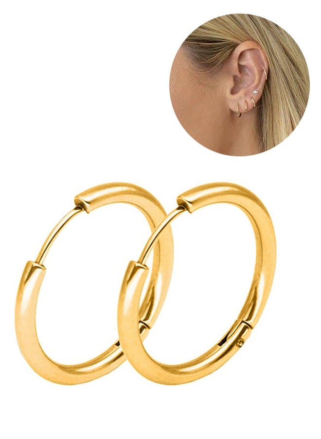 Bluelans Stainless Steel Punk Hoop Earrings, Circular Earrings, Daily, Simplicity, Ear Jewelry 