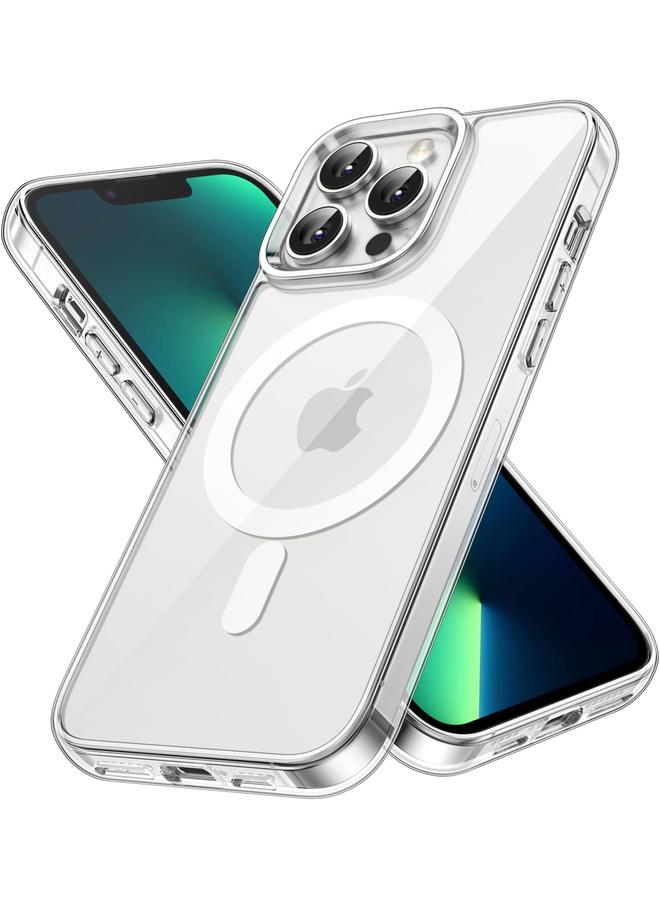 Jetech Magnetic Case For Iphone 13 Pro Max 6.7 Inch Compatible With Magsafe Wireless Charging Shockproof Phone Bumper Cover Anti Scratch Clear Back Clear - Image 1