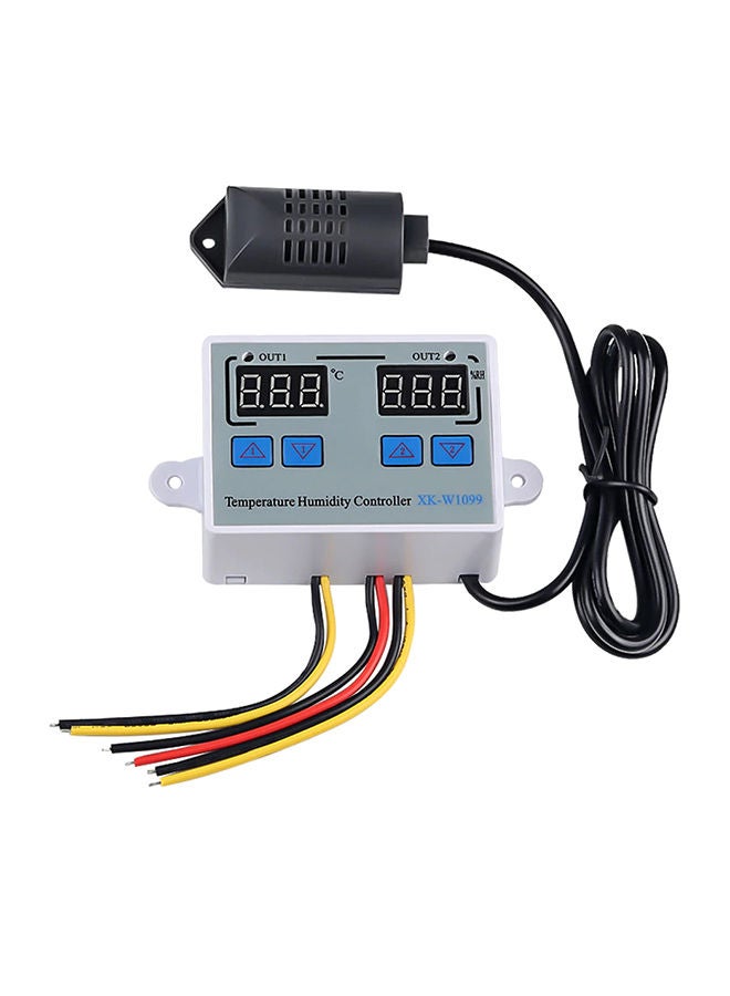 NIBEMINENT Dual-Digital Temperature Humidity Controller Multicolour 7.5 x 5.5 3.1centimeter - Image 1