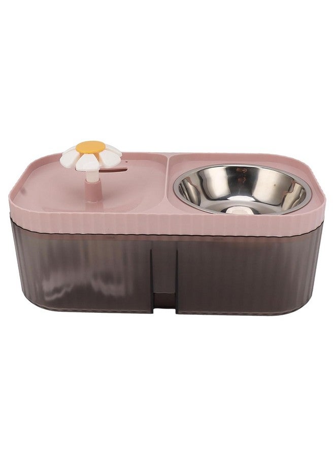 إيميلي بيتس وعاء طعام على شكل نافورة مياه للقطط، سهل التنظيف، موزع طعام للحيوانات الأليفة 2 في 1، قاعدة شفافة، سعة 3 لتر، صغير الحجم للجراء - Image 1