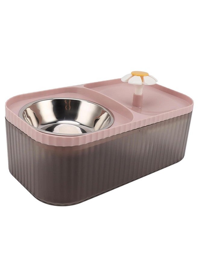 إيميلي بيتس وعاء طعام على شكل نافورة مياه للقطط، سهل التنظيف، موزع طعام للحيوانات الأليفة 2 في 1، قاعدة شفافة، سعة 3 لتر، صغير الحجم للجراء - Image 3