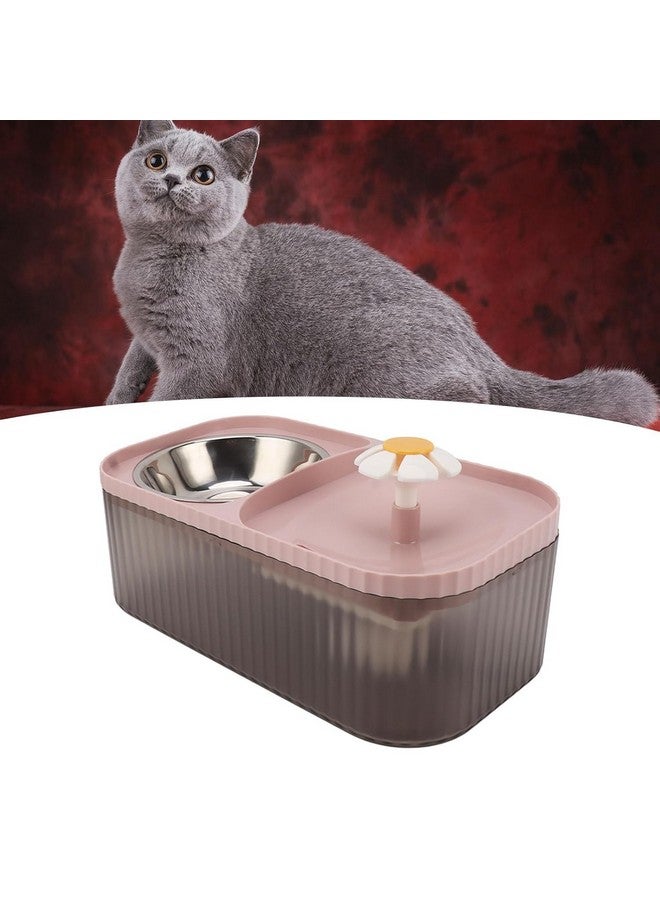 إيميلي بيتس وعاء طعام على شكل نافورة مياه للقطط، سهل التنظيف، موزع طعام للحيوانات الأليفة 2 في 1، قاعدة شفافة، سعة 3 لتر، صغير الحجم للجراء - Image 2