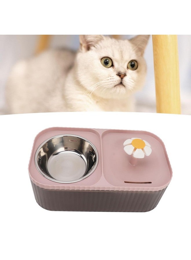 إيميلي بيتس وعاء طعام على شكل نافورة مياه للقطط، سهل التنظيف، موزع طعام للحيوانات الأليفة 2 في 1، قاعدة شفافة، سعة 3 لتر، صغير الحجم للجراء - Image 5