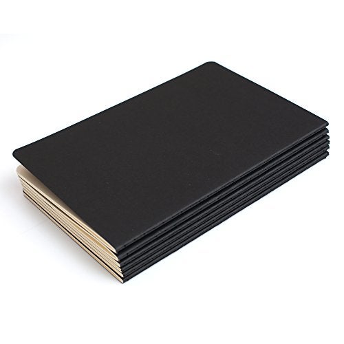 TWONE 6 Pack Notebooks Journal - 60 Blank Page/30 Sheets, Premium Thick Paper Soft Cover Journal for Travel, Office, Work, Office, Home, School, Business Writing, 5.5” x 8.25” (Black) - Image 5