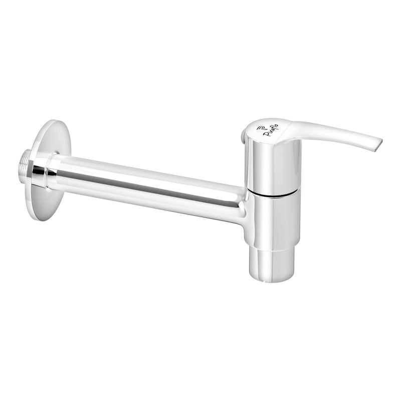 Pixaflo Nexus Brass Long Body Bib Cock Mouth Operated Tap with Wall Flange (Chrome) (Nexus-G) - Image 4