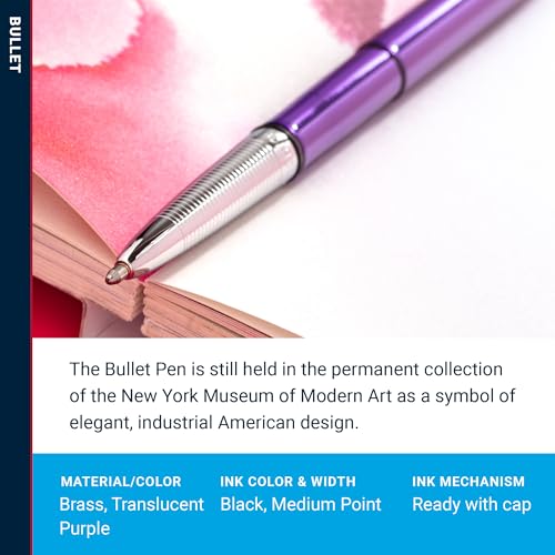 FISHER قلم فيشر سبيس بن رصاص، ضباب بنفسجي، قلم حبر جاف، نحاس، حبر أسود، علبة هدايا - Image 3