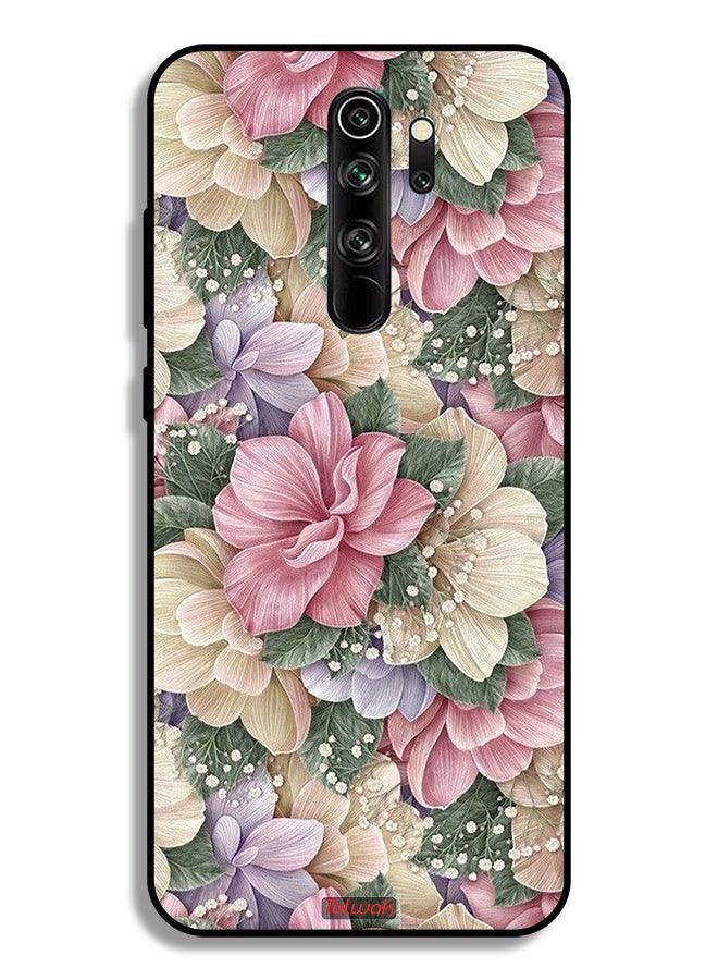 Tolwak Xiaomi Redmi Note 8 Pro Protective Case Cover Hd Floral - Image 2