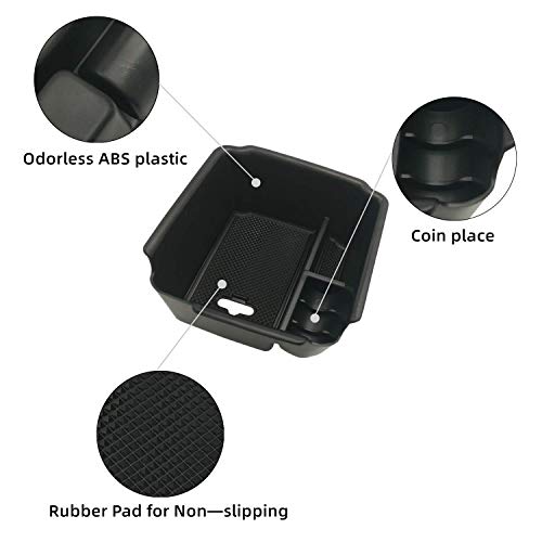 JOJOMARK Compatible with VW Tiguan 2018 2019 2020 2021 2022 2023 2024 and 2022 2023 2024 VW Taos Center Console Tray Organizer Insert ABS Armrest Box Secondary Storage - Image 4